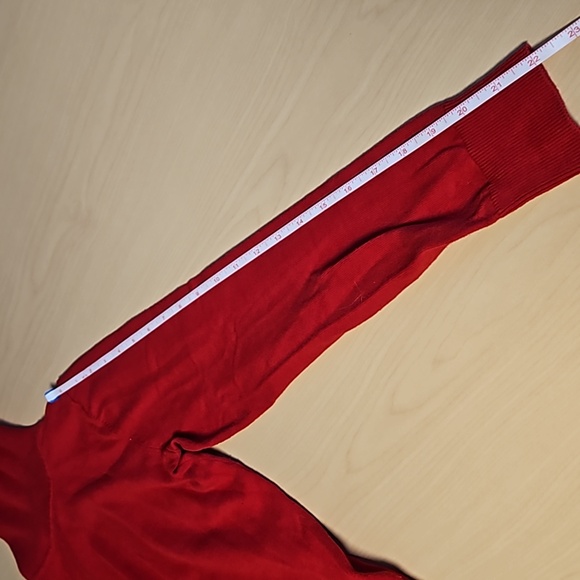 Red Knit Turtleneck Shirt Long Sleeve, size XS - Picture 11 of 13
